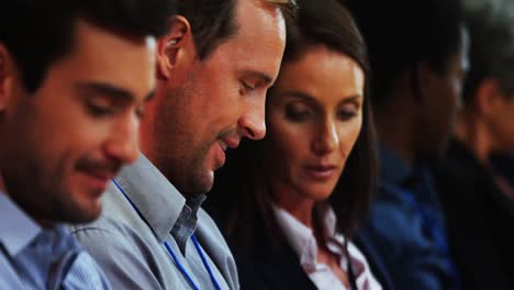 business executives participating in a business meeting