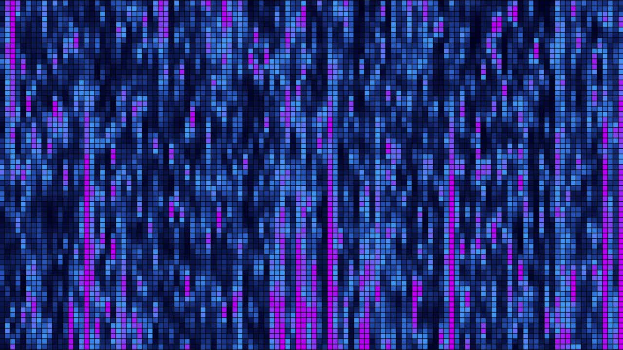 led cuadrado patrón abstracto fondo para datos, techno, modelo de bucle de video retro