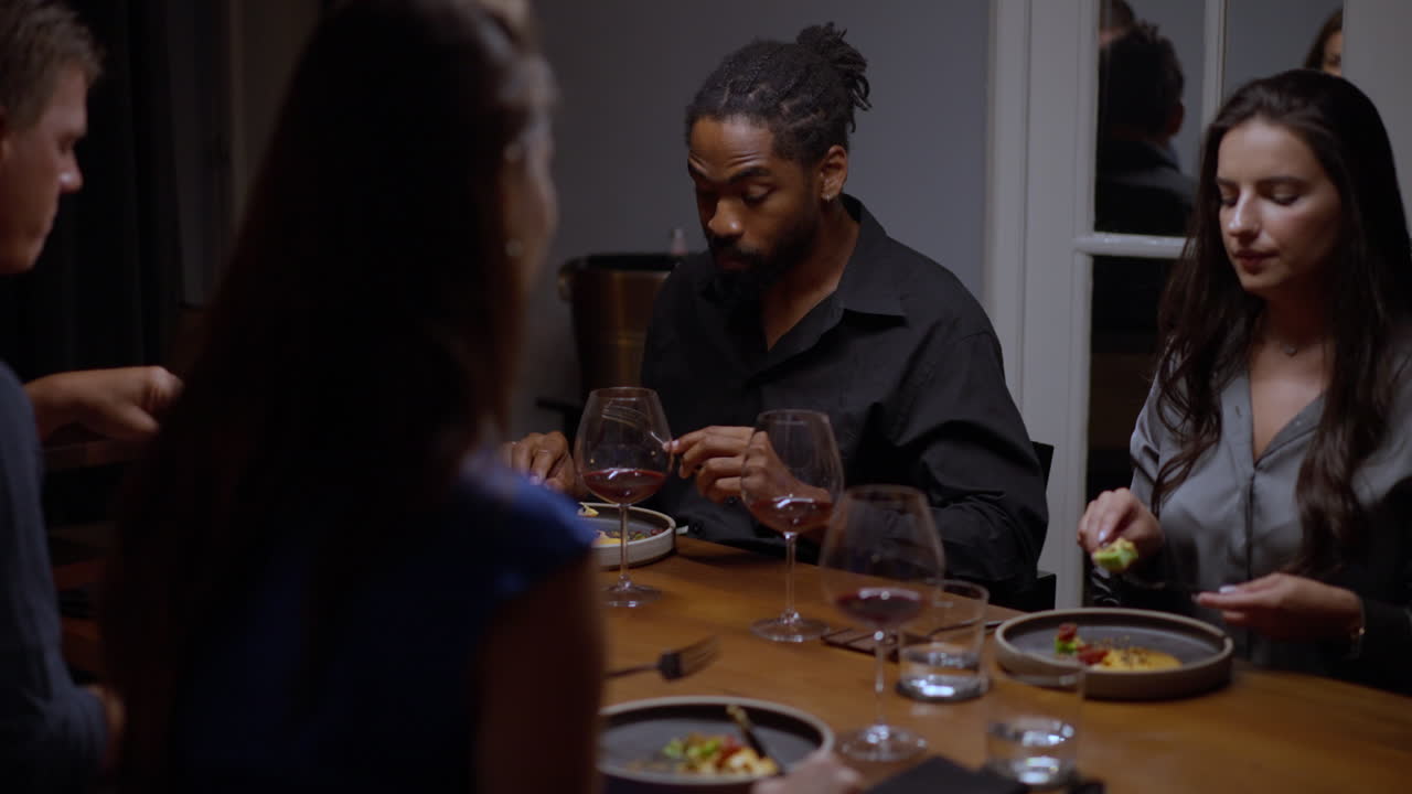 People Dining at a Restaurant