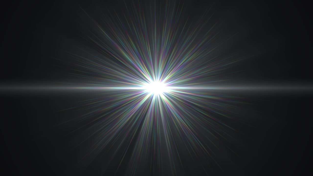 las luces de los rayos de las estrellas 4k las luces de las lentes ópticas las llamaradas de arte de animación brillantes el fondo de la lente de luz hermosa la llamarada de la luz el fondo gráfico de movimiento y la animación