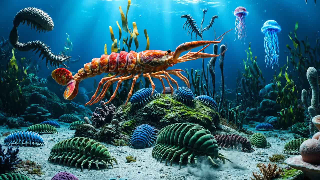 A Glimpse into the Cambrian Explosion: Prehistoric Marine Life