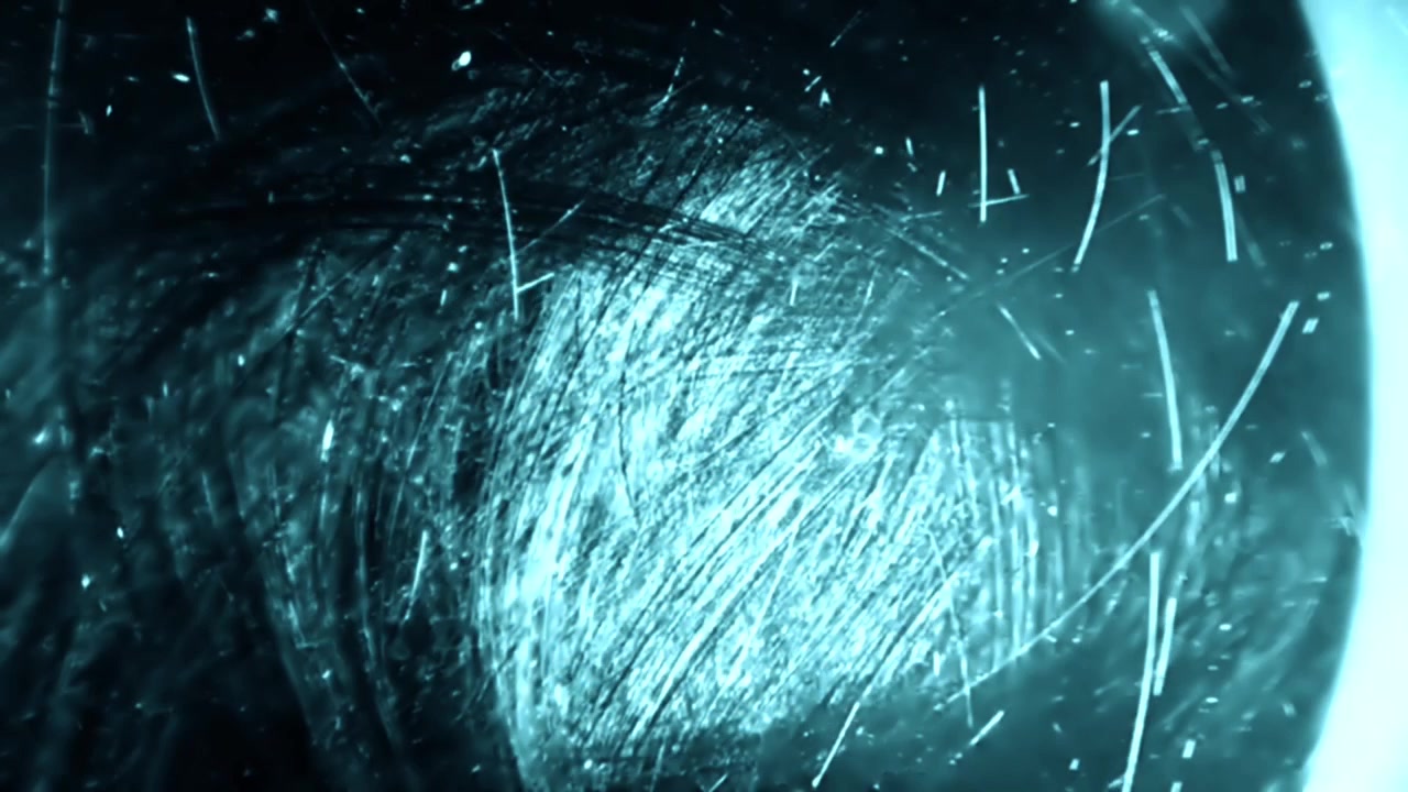 Abstrakte blaue Lichtlecks und Kratzer Film-Overlay