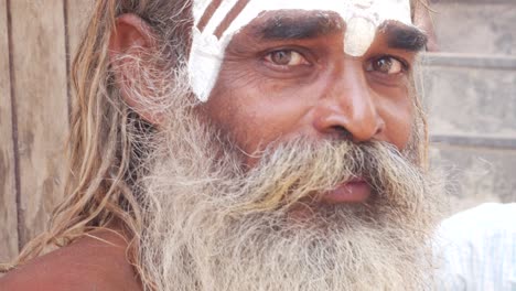 el retrato de un santo sadhu indio