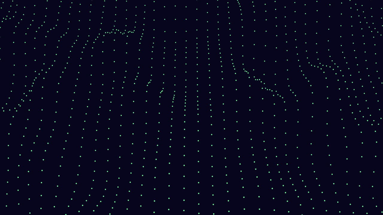 Circular black and green dot pattern on a black background