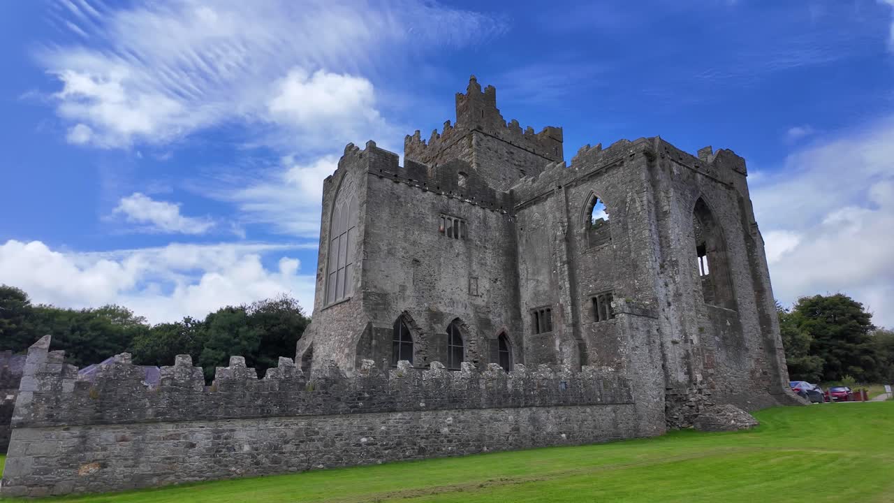 Ireland Epic Locations Wexford Tintern Abbey impressive monastic building popular tourist attraction on the Hook Peninsula on a bright summer morening