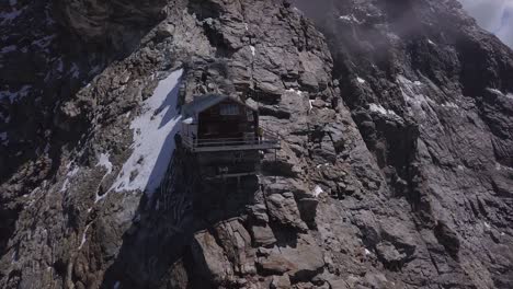 carrel hut sits on side of mount cervino