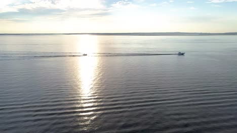 watching two boats tea gel home for the night