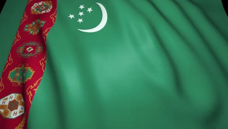 waving realistic turkmenistan flag, 4k background, loop animation