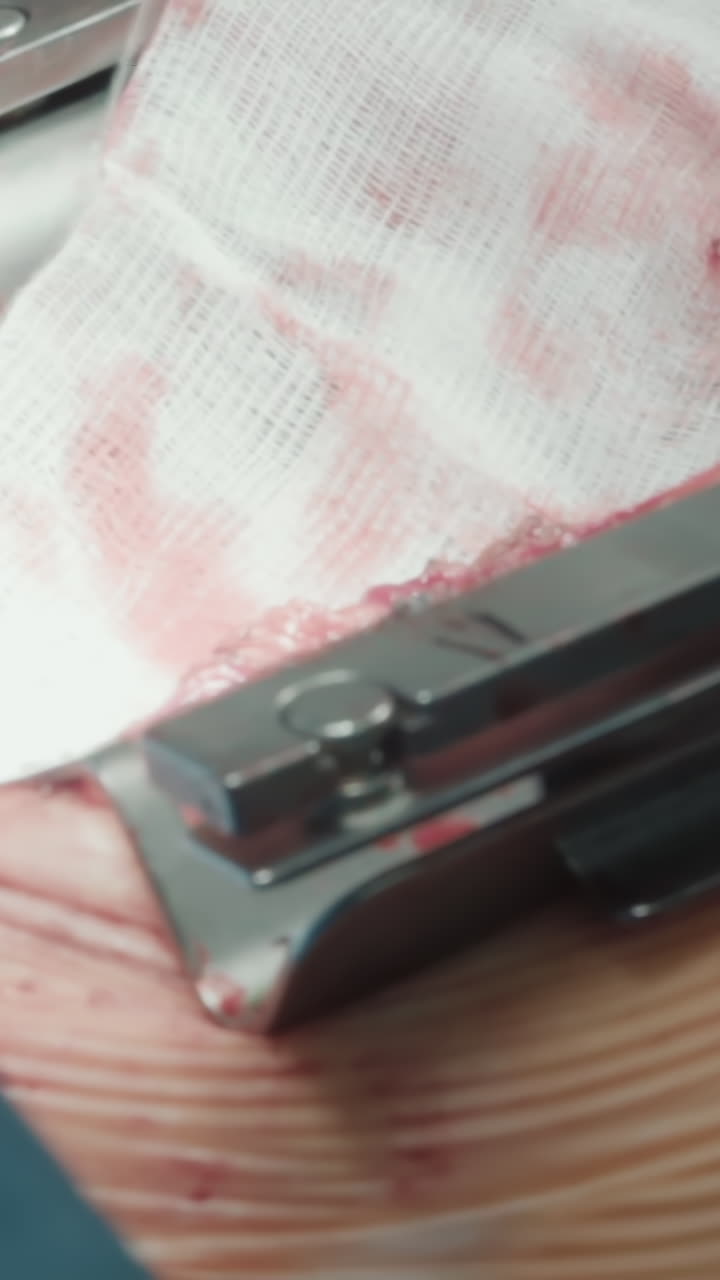 외과 의사는 혈류를 위한 새로운 경로를 만들고, 병원에서 정확한 관상동맥 바이파스 수술을 하는 동안 막힌 동맥을 조심스럽게 우회합니다.