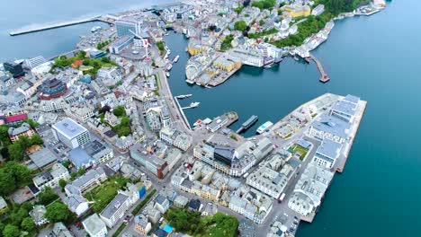 City-of-Alesund-Norway-Aerial-footage