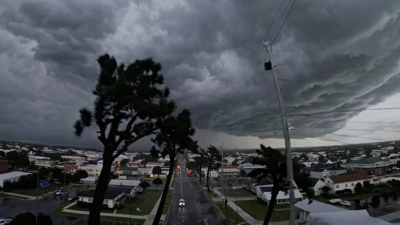 Severe Weather Over Town