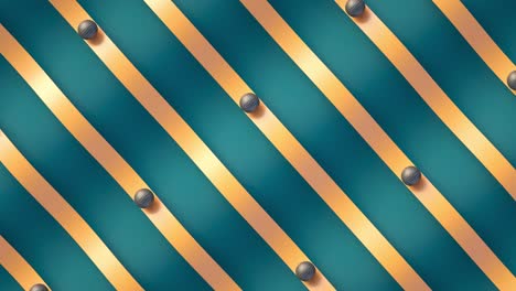 a loopable 3d render animation of balls sliding, top view