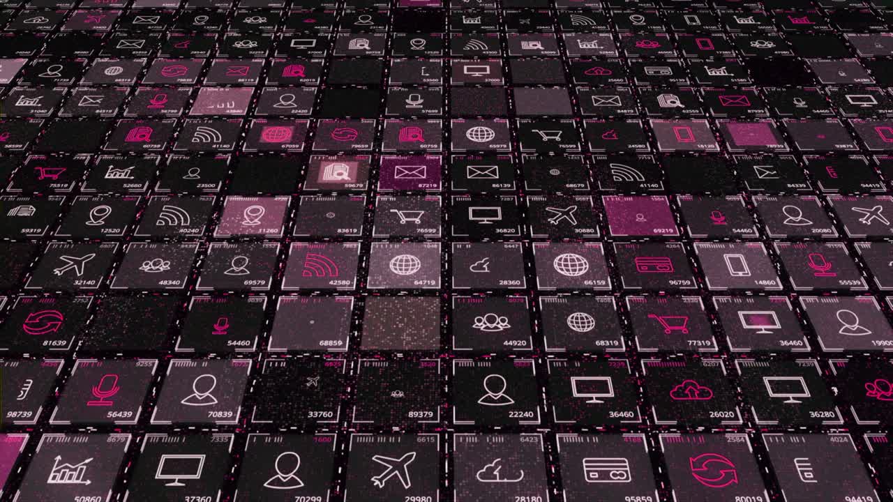 interfaz digital dinámica con iconos