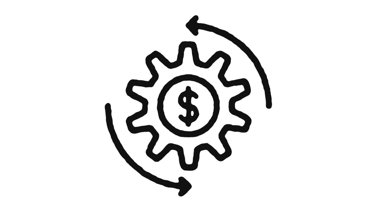 Economy Icon Animation Footage & Alpha Channel
