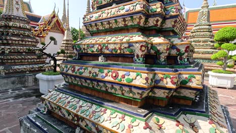 detailed view of ornate pagoda and surroundings