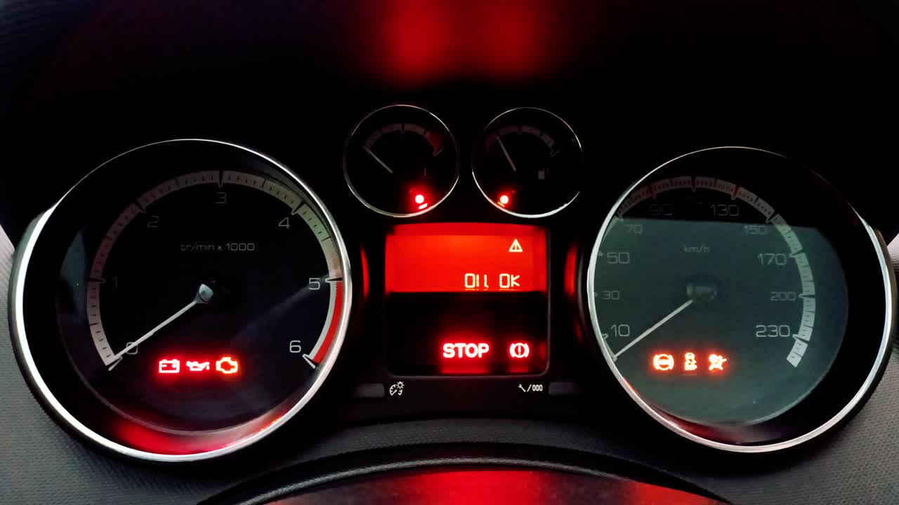 드  자동차 경고 조명 기호 및 자동차 대시보드 표시