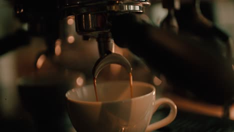 making a espresso and cappuccino slow motion