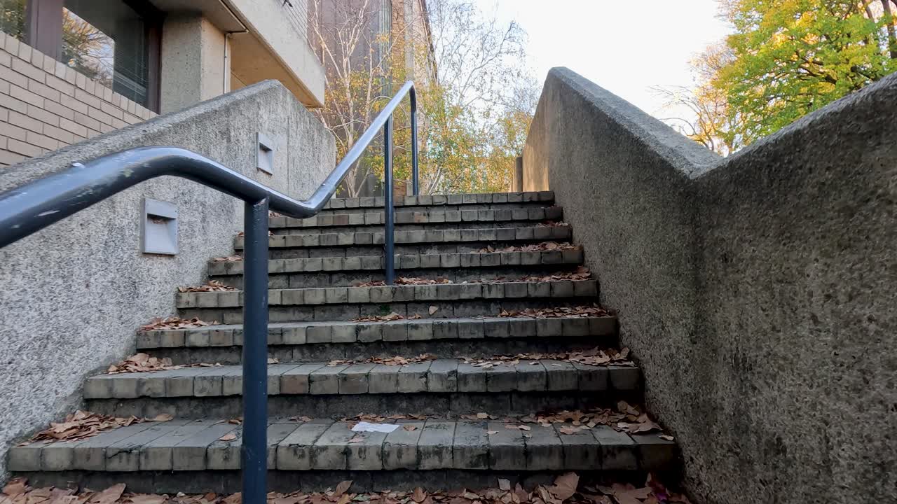 A serene walk through urban architecture