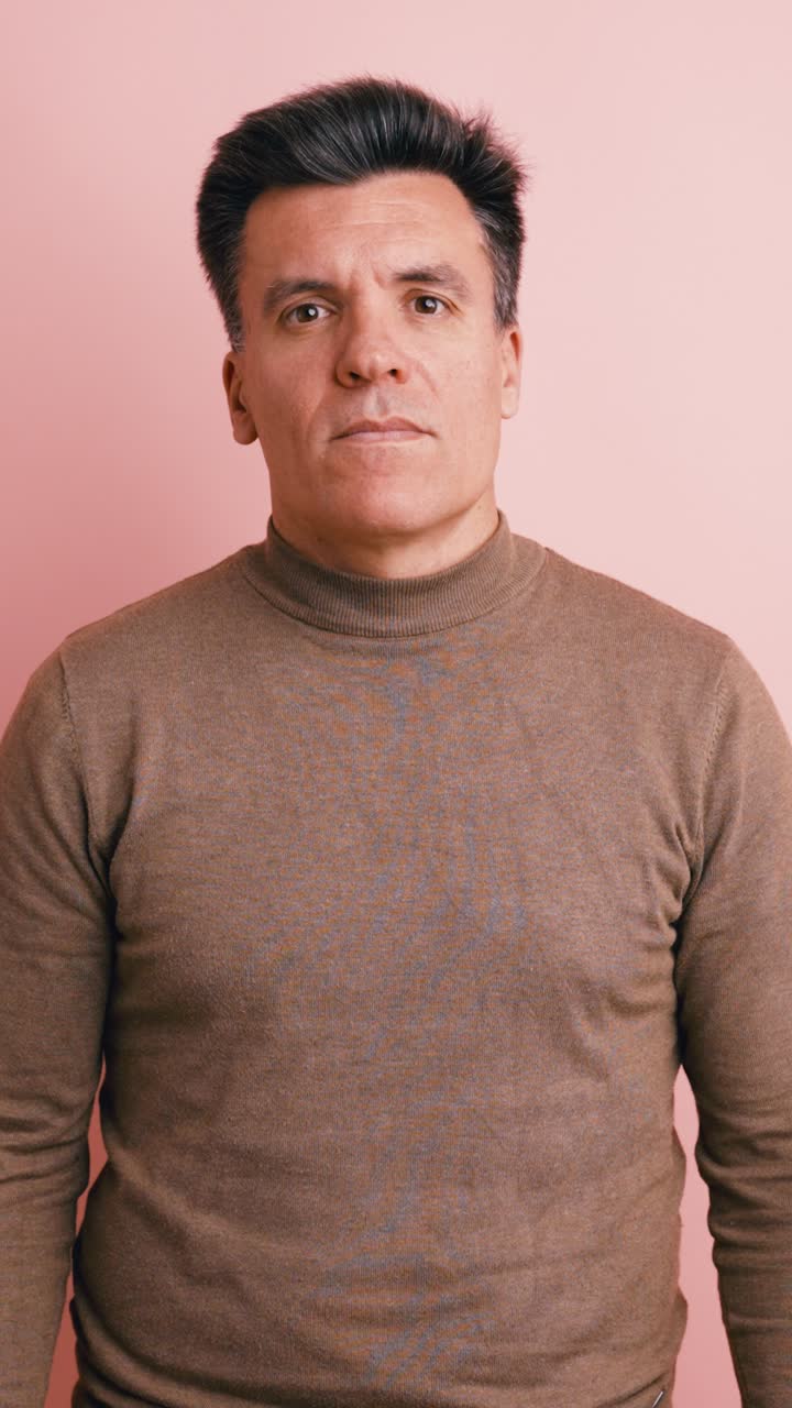 Portrait of a Man Closing and Opening His Eyes