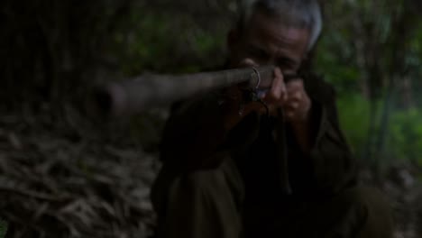hunter target with laser sight