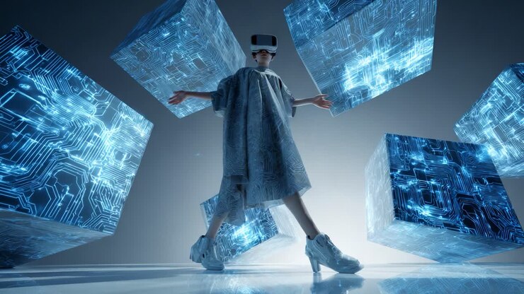 Woman Exploring Virtual Reality