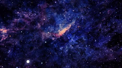 seamless loop galaxy exploration travel through outer space towards glowing purple blue cloud milky way galaxy. 4k looping animation of flying through glowing nebulae, clouds and stars field. elements furnished by nasa image.