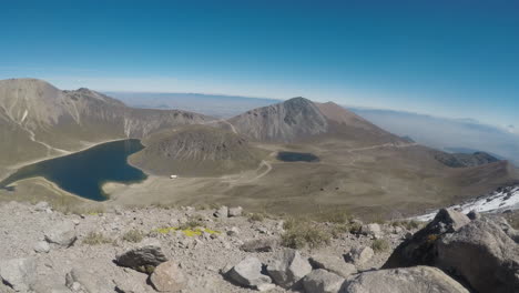 Lapso-De-Tiempo-La-Laguna-Vista-Panorámica-Del-Volcán-Nevado-De-Toluca