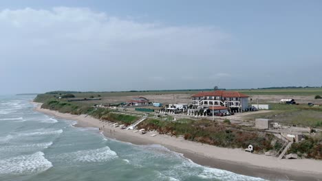 beachfront casa hotel at vama veche beach on the black sea coast in constanta, romania