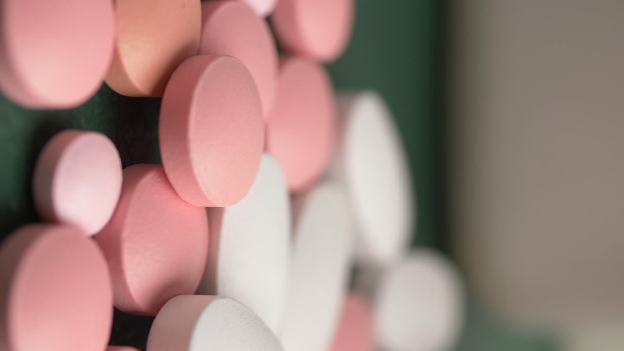 Assorted Pink and White Pills