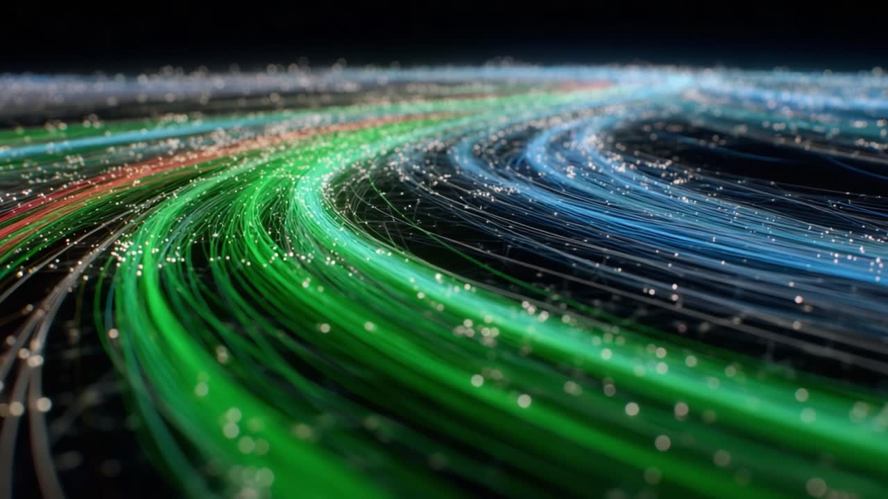 A Spectacular Journey Through Vibrant Light Trails, Showcasing the Dynamic Flow of Colors, Illuminating the Depths of Artistic Imagination and Digital Creativity