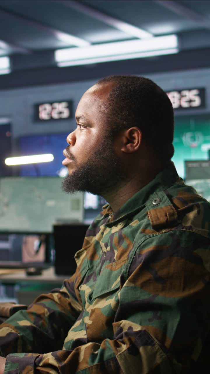 Vertical video Intelligence specialist reading mission case file