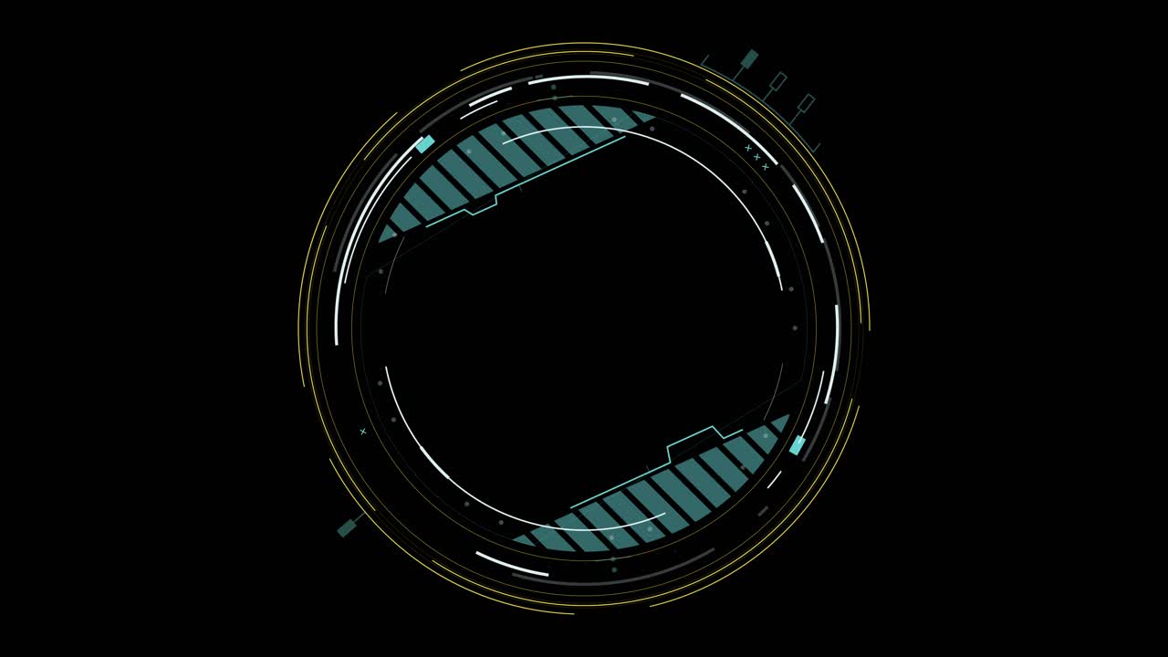 футуристический круг, вращающийся.