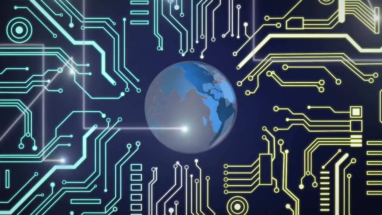 반 ⁇ 이는 회로판과 함께 회전하는 지구의 애니메이션