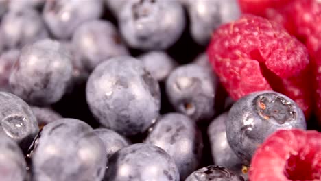 blueberries and strawberries ready to be eaten