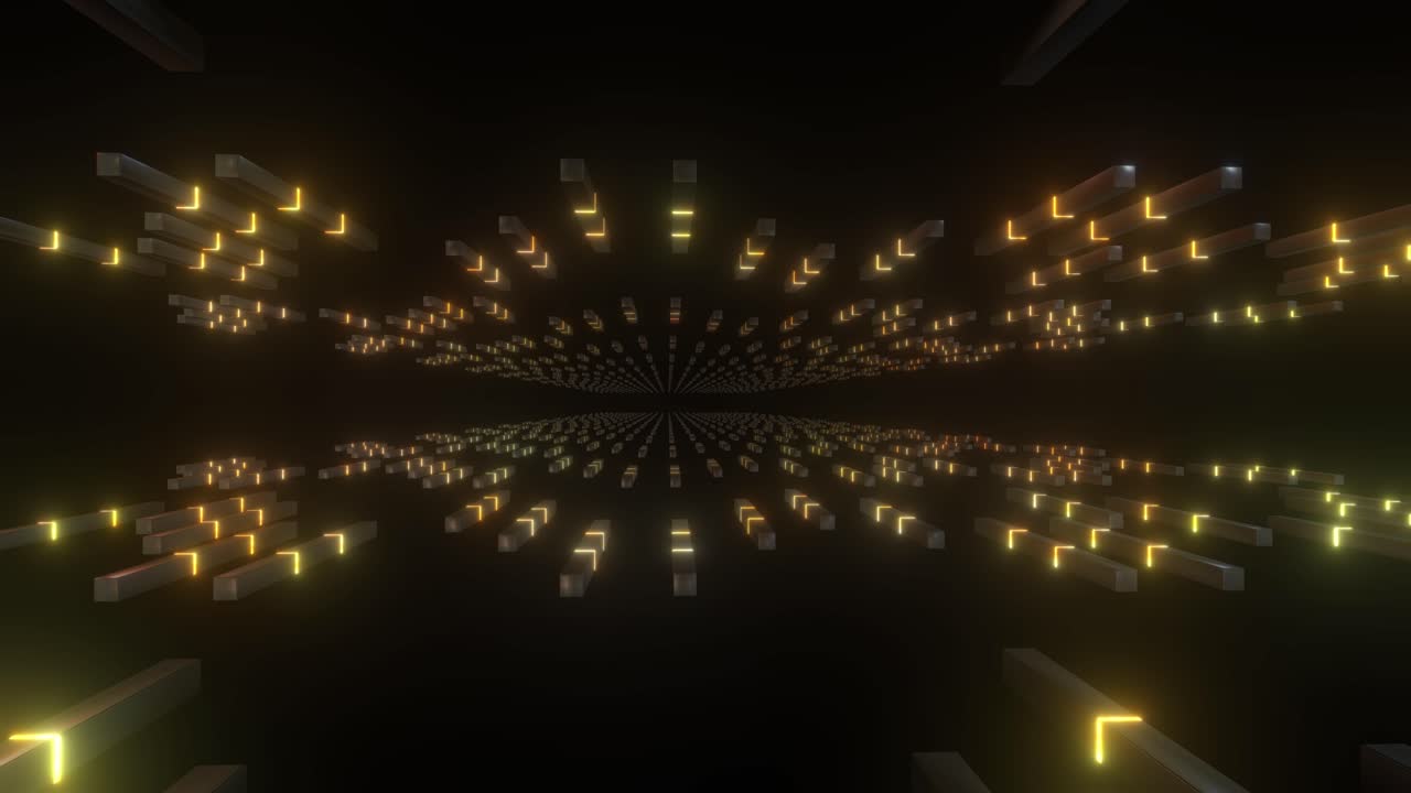 Abstract Glowing Light Tunnel