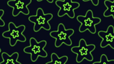 flat rainbow stars pattern in rows on black gradient