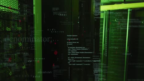 animazione dell'elaborazione dei dati su server informatici