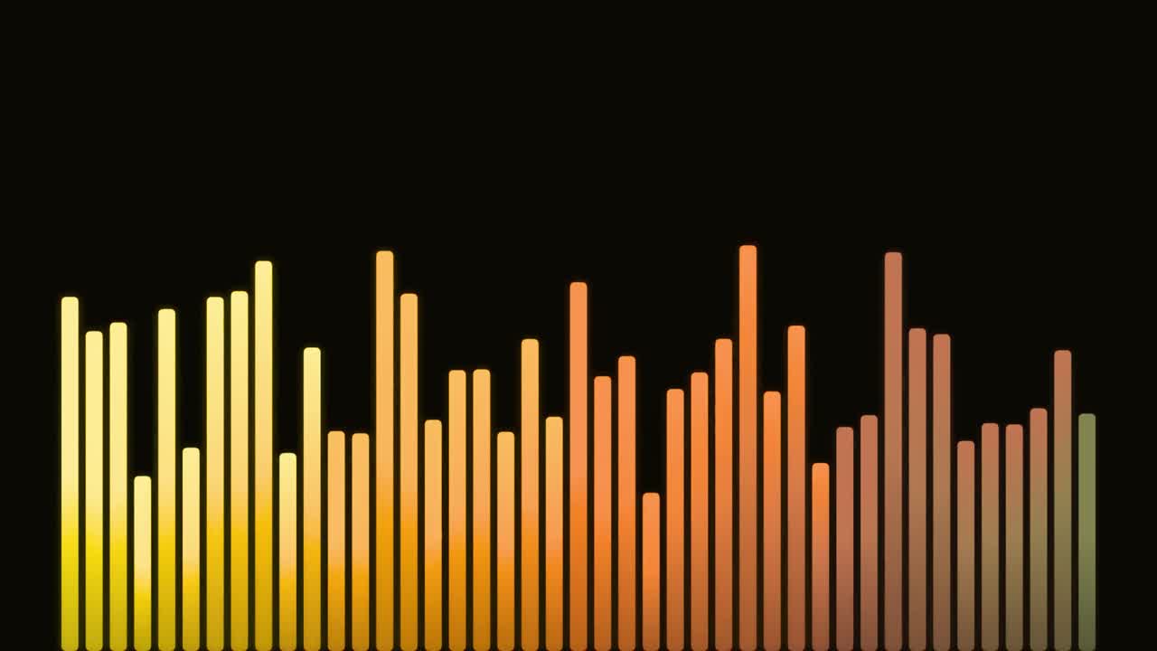Abstract Audio Equalizer Bars with Gradient Colors