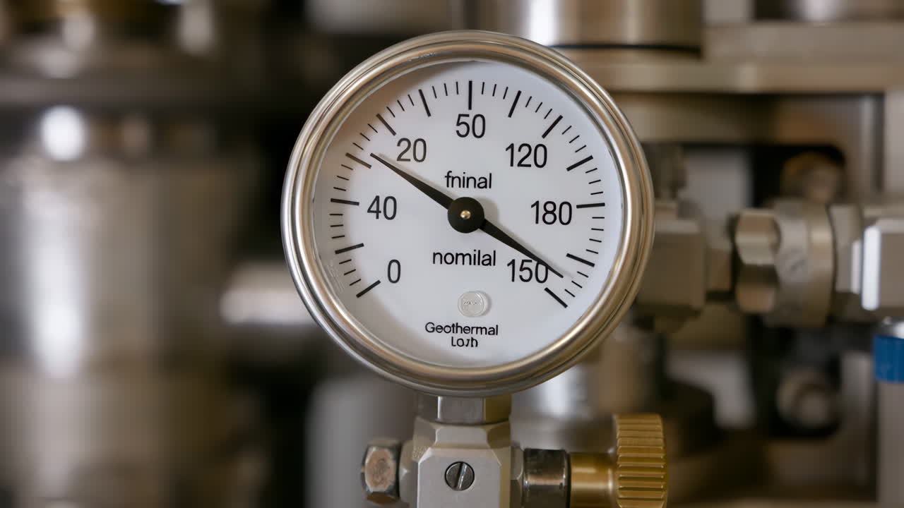 압력 측정기의 클로즈업