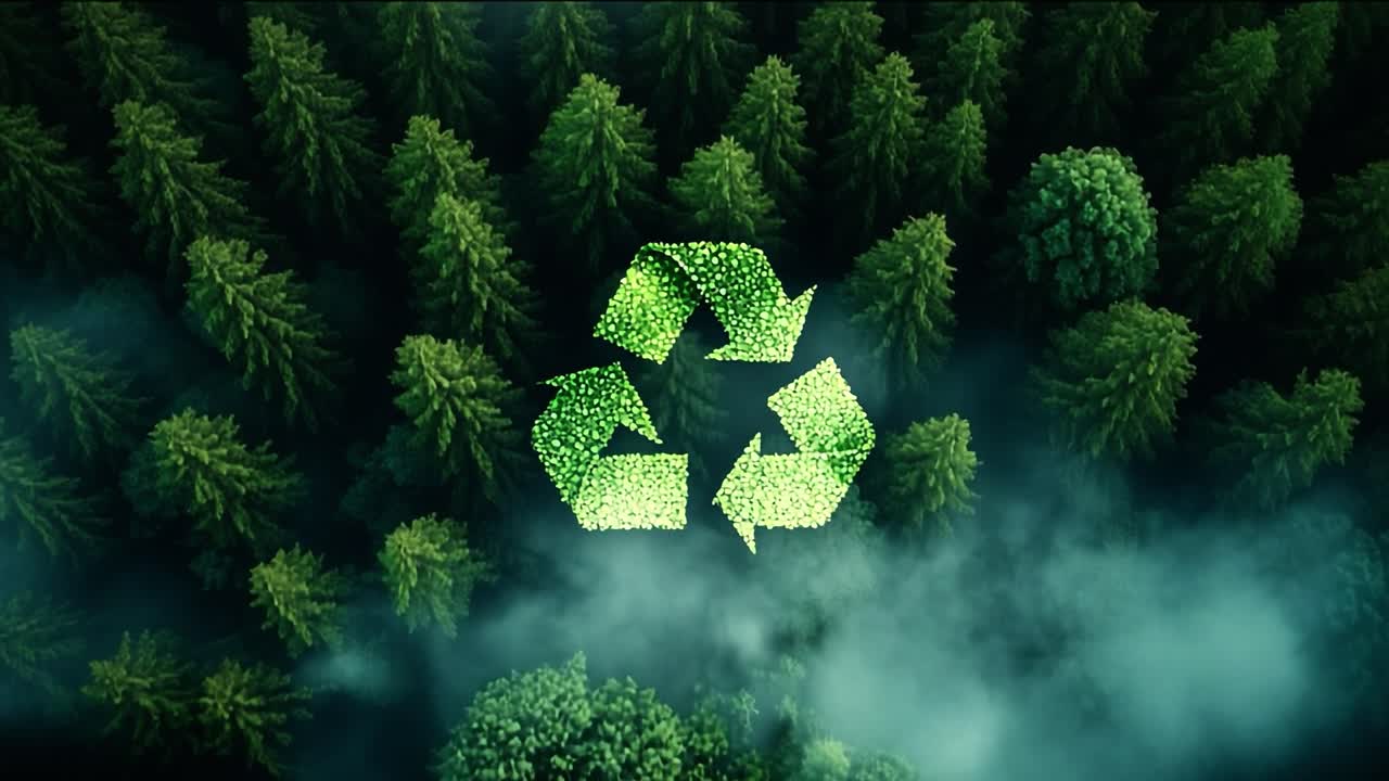 Recycling Symbol in a Forest