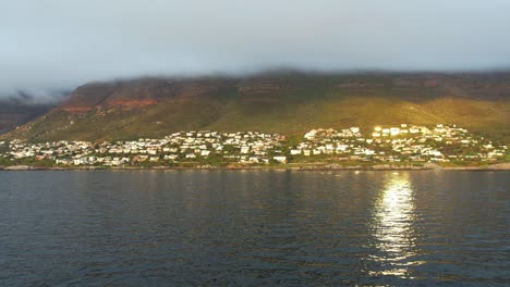 Sun-breaks-through-clouds-in-Capetown,-South-Africa