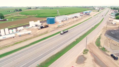 agricultural chemical tanks at an agricultural depot in farm country