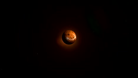 viajando hacia el planeta venus en el espacio exterior