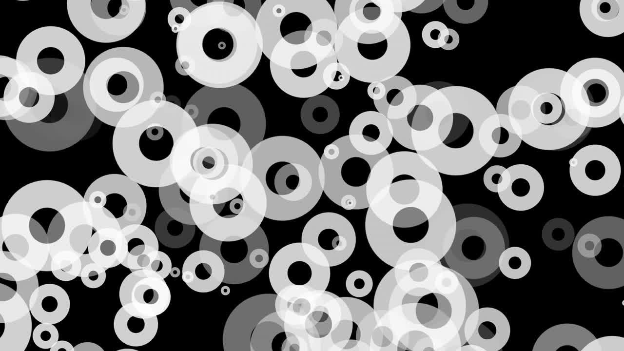 움직이는 도 모양의 원과 함께 검은 바탕