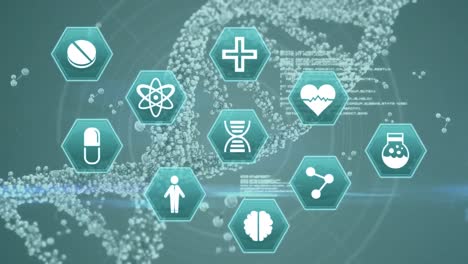 animation of medical science symbols