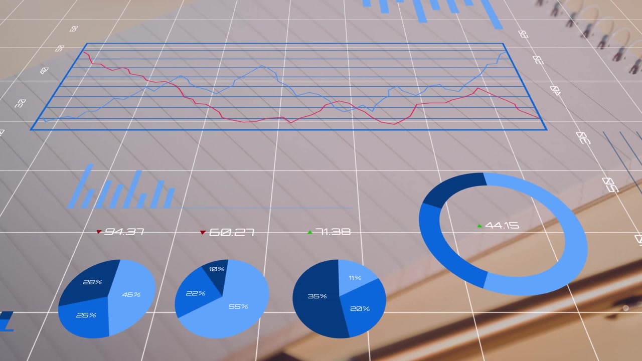 Desk setup showcases global finance tech and networking concept.