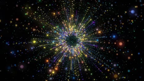 línea de bucle de tecnología velocidad futurista de la explosión de luz en el fondo del movimiento de la galaxia.