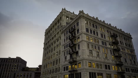 historic building standing tall against the twilight sky in the city