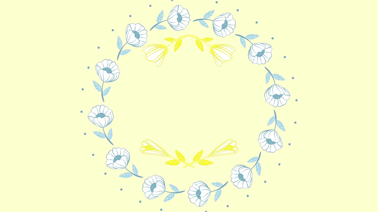 Floral Circle Frame