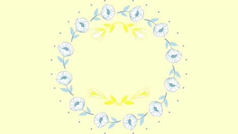 floral circle frame